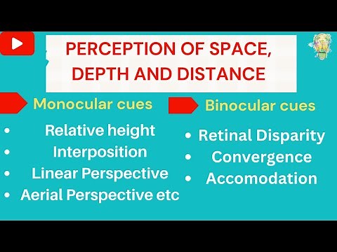 Perception of Space, Depth and Distance | Monocular & Binocular cues | Class 11 | Psychology | Ch-5