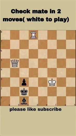 check mate in 2 moves. please like subscribe 👍 #chess #checkmate