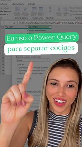 9.7K views · 145 reactions | Eu uso o Power Query para separar códigos #dicasdeexcel #excel #excelavancado | Professora Aline Elias | Facebook