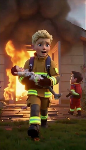Brave Firefighters Kuba and Michał 🚒🔥 Cheerful Song for Children #songforchildren #firefighters #...