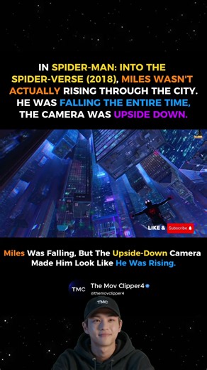 Miles Was Never Rising… He Was Actually Falling 🤯 #SpiderVerse #spiderman #movie