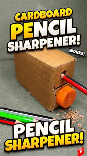 😯How To Make A Cardboard Pencil Sharpener✏️|wait for last look| #shorts #pencil