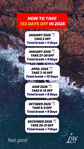 4.8K views · 305 reactions | Stop wasting your annual leave! ‍♀️✈️ The Hackman strikes again, finding the hacks to maximise your days off in 2026 - turning public holidays into long, glorious and well-deserved breaks. ☀️ #i98FM #FeelGood #annualleave | i98 FM | Facebook