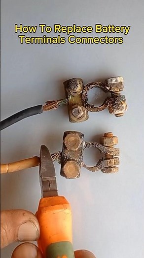 Replacing battery terminals Connectors #short #howto #battery #repair #diy