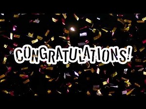 Congratulations Video with Music and Confetti!