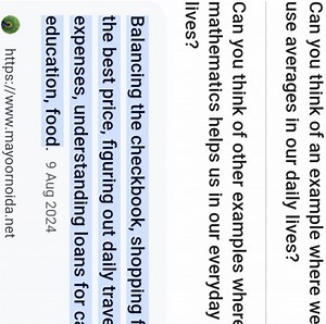 Can you think of an example where we use averages in our daily ... | Filo