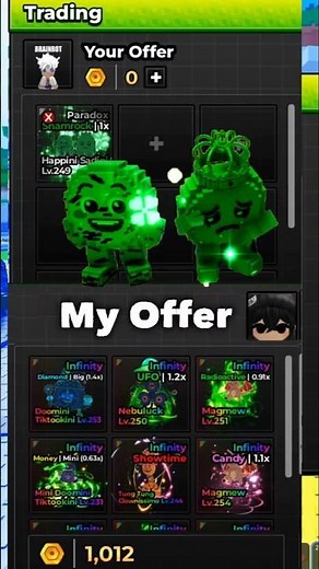 NEW PARADOX BRAINROT TRADE OFFERS IN PLAZA #roblox #escapetsunamiforbrainrots