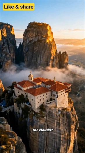 Meteora: Greece’s Impossible Monasteries in the Clouds ☁️🏛️#Meteora #VisitGreece #HiddenGems #shorts