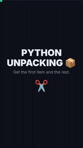 Python Unpacking with * – 21 sec Quick‑Tip