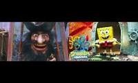 Mix of 2 videos from youtube : Spongebob Theme Song Stop Motion 2 Versions