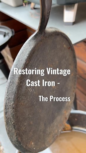 610K views · 50K reactions | This vintage cast iron restoration process is magic . Here’s a quick one with the Griswold Skillet I restored. #vintage #castiron #griswold #restoration | Cast That Iron | Facebook