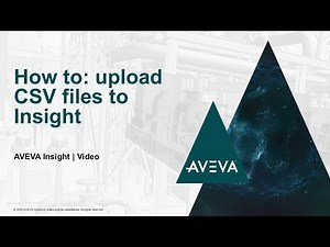 How to upload CSV files to Insight