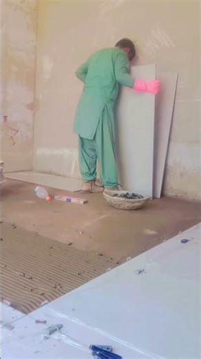 2x4 Tile Laying Hack You Need to Know! - Floor Tile Tips & Tricks 🛠️ #diy