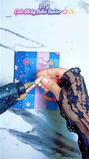 Cute DIY Sticky Notes Holder 🌸✨ | Aesthetic Desk Craft#cutediy#diy#aestheticdiy#art#youtubeshorts