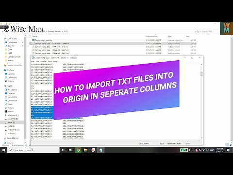 HOW TO IMPORT TXT FILES INTO ORIGIN IN SEPARATE COLUMNS