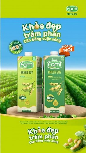 FAMI GREEN SOY x LUNAS - PERFECTLY HEALTHY AND BEAUTIFUL, BALANCED LIFE - NEW 1 LTER BOX (Short)