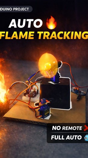 Dora Gadgets on Instagram: "🔥 Aag dikhi aur system khud react kar gaya! No remote ❌ No manual control ❌ 🤖 Automatically Flame Tracking System Real automation. Real engineering. 👇 Comment “🔥” for full build 📩 DM for circuit & code #FlameTracking #ArduinoProject #FireRobot #Robotics #automation"