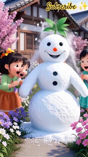 Girl Catches White Ball… It Becomes a Snowman! Fun Chase Begins ✨❄️