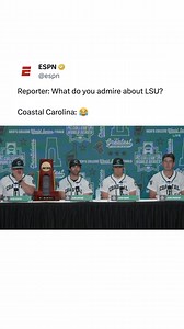 1.3M views · 7.7K reactions | A reporter just asked Coastal Carolina's Men's Baseball team what they admired about the LSU Tigers. Their response was comical  (via ESPN) | DraftKings | Facebook