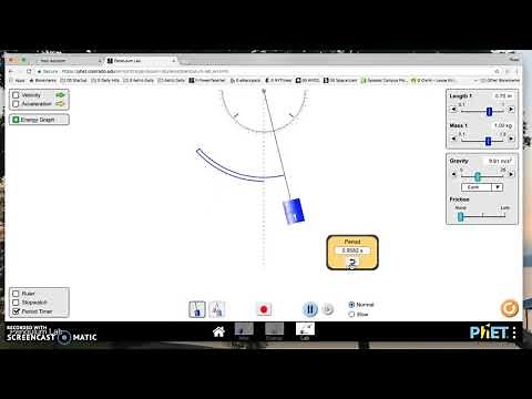 PhET Simple Pendulum Simulation Walkthrough