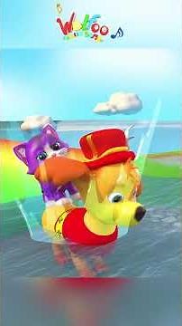 Run Run Run! 🐶🐱 | Dog and Cat Race Song | 3D Kids #shorts #wolfoo 🎶