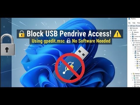 Block USB Pendrive & Removable Storage Using gpedit.msc | No Software Needed | 2025 Easy Trick 🔒