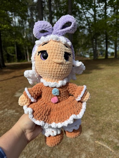 Handmade Crochet Gingerbread Girl Plushie, Amigurumi Christmas Doll, Cute Holiday Stuffed Toy, Gingerbread Doll With Bow, Gift for Girls - Etsy
