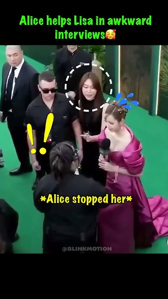 Alice helps Lisa in awkward interviews🥰 #lisa #blackpink #shorts