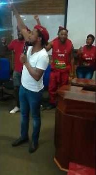 Mbuyiseni Ndlozi Singing Azania At University OF Fort hare