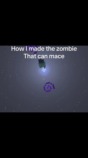 Creating a Zombie with a Mace in Minecraft