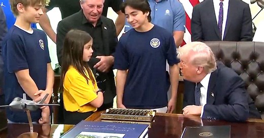 Trump torpedoes little girl’s volleyball dreams, challenges another kid to a fight in bonkers Oval Office riff