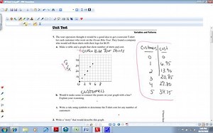 Variables and Patterns Unit Test Answers
