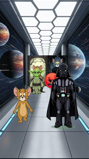 Tom & Jerry run to the universe of Star Wars #tomandjerry #shorts #starwars