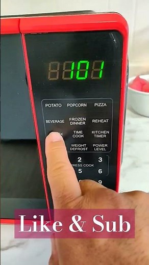How to set Microwave time Budget Mainstays Microwave oven 0.7 cu ft 700 Watt Black and red