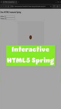 Interactive HTML5 Elastic Spring in JavaScript