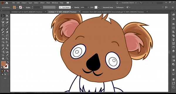 Adobe Illustrator Tutorial How to illustrate a Character Face l character design for beginners