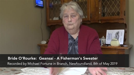 “A Geansaí” – the word for a jumper still used in Branch, Newfoundland Here is a Bride O’Rourke from Branch, Newfoundland telling me back in 2019 how they called a fisherman’s jumper, a geansaí. Bride’s people all came from Wexford and Waterford and it went over to her community in Newfoundland via us Irish. However the word geansaí came into our Hibero-English at some stage stemming from the English word "Guernsey," the channel island from which the style of wool/jumper originated. By the way, 
