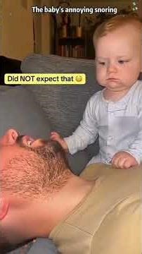 When Dad’s snoring is louder than the baby’s dreams 😂💤