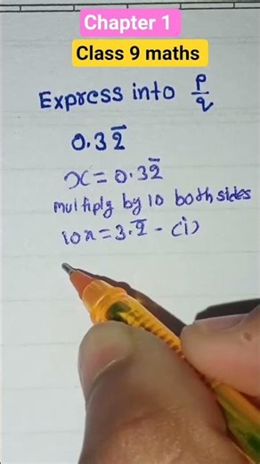 Class 9 maths chapter 1 most important question#maths #neet #exam #sscresoning #shortvideo