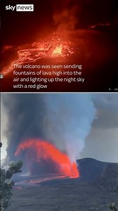 Hawaii: Moment Kilauea volcano lava fountain engulfs camera