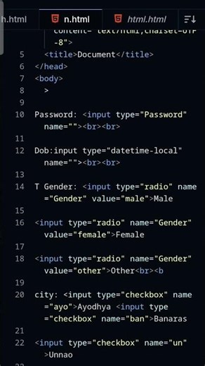 Simple HTML Form Design | Login & Registration#html #webdevelopment #coding #htmlform #learncoding