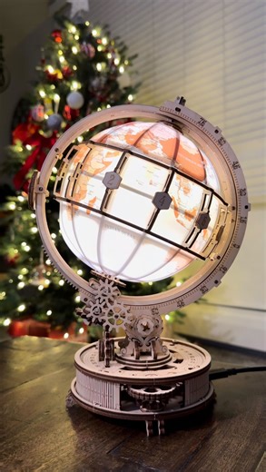 &hatice on Instagram: "More than just a model.. it’s a memory you build with your hands and heart. 🛠️💛 We truly enjoyed every step of building this ROKR luminous globe together, from tiny wooden details to watching it light up beautifully. It’s such a meaningful Christmas gift for anyone who loves creativity, hands-on moments, and unique decor. 🎁 Christmas is the perfect time to slow down, create, and share moments that last. ✨ Use code Happy15 for 15% OFF on all items 🛒 Shop here: https://w