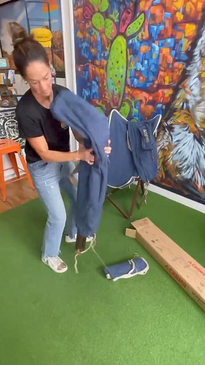 ⭐⭐⭐⭐⭐Thank you @chamachairs!! The Azul Vaquero chairs are a great addition to the store and for long days at markets and festivals. Our feet and asses thank you! | CHAMA Chairs