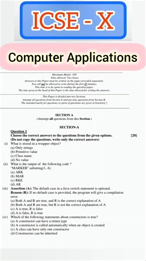 ICSE Computer Applications 2026🔥|Important Questions for Class 10#icse#computer#exam#2026#shorts#fun