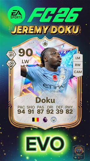FC 26 Evo Of The Week #2 JEREMY DOKU 🧬🔥 #fc26 #ultimateteam #eafc26 #fcevolution #doku #evo #ea #fut