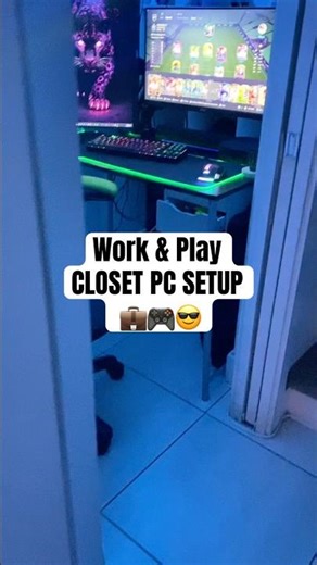 Closet PC Setup for Work & Play #fc26