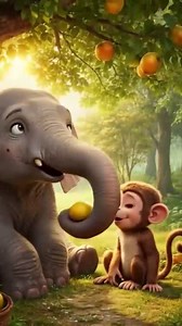 Elephant and Monkey | Fun Cartoon Story for Kids”