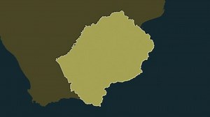 Lesotho map - extract. Border. Pattern.