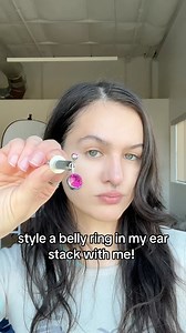 Styling a chunky belly ring in an ear stack 💗 featuring jewelry from our shop! #earstyling #bellyrings #earpiercings #earjewelry | Pierced Owl