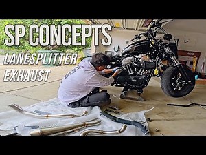 Harley Sportster 48 with SP Concepts Lanesplitter Exhaust Install